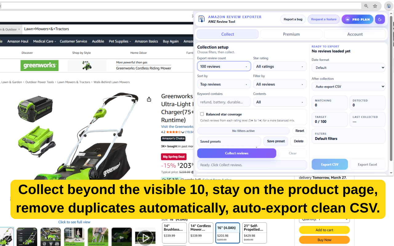 AMZ Review Tool screenshot preview